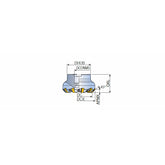 TFM45SNW-R-16 Heavy duty 45° face mills with wedge clamp type & double sided 8 cutting edges inserts of SN 16 for roughing of cast irons - Big-tools Industrial Supply Tools for Metal Cutting